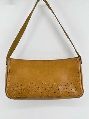 Vintage  Mondani Simulated Leather Tan Shoulder Bag Boho Western